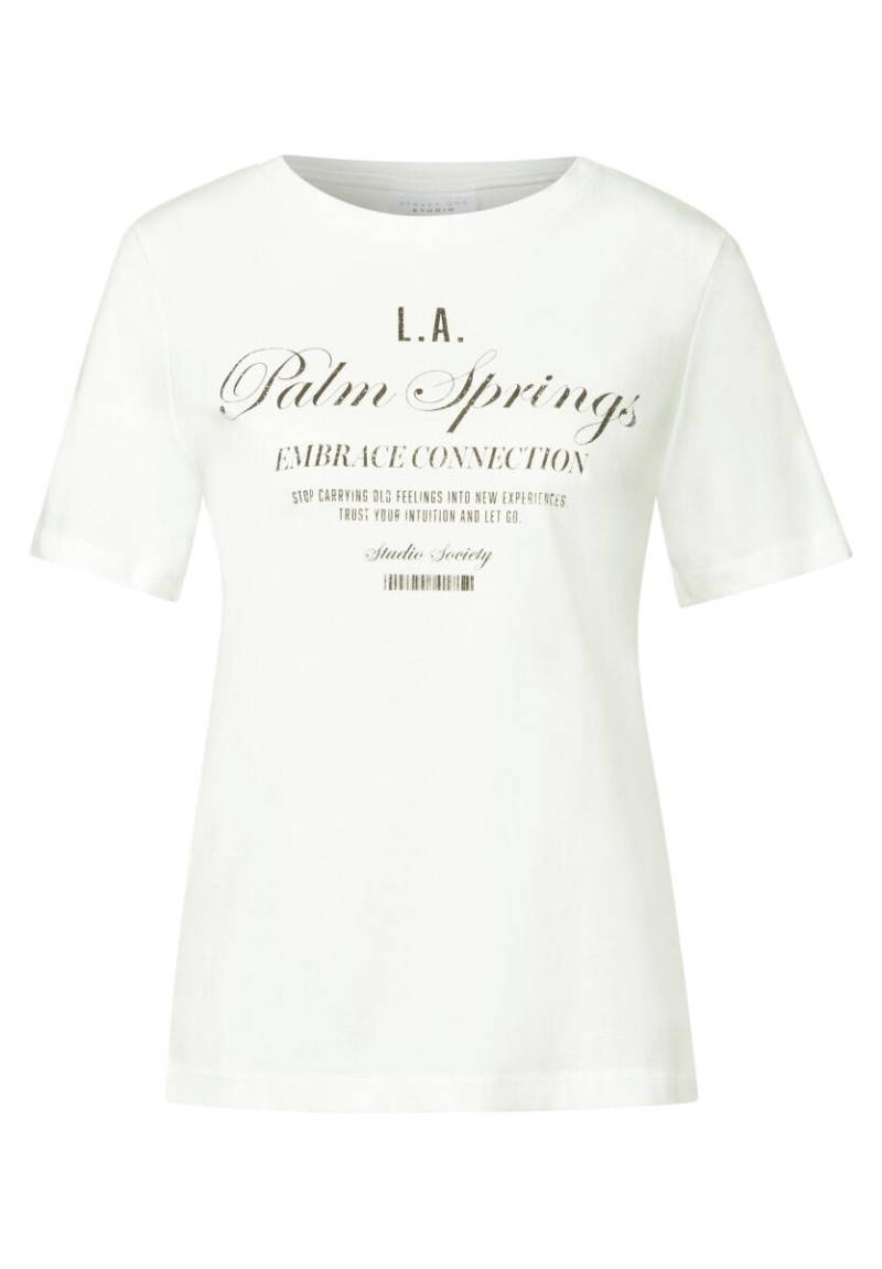 Street One Studio - T-Shirt mit Wording weiß - Gr. - 36 von Street One Studio