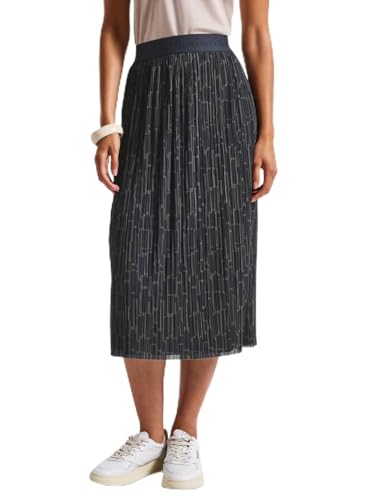 Damen Mesh Plissée Rock mit Print von Street One