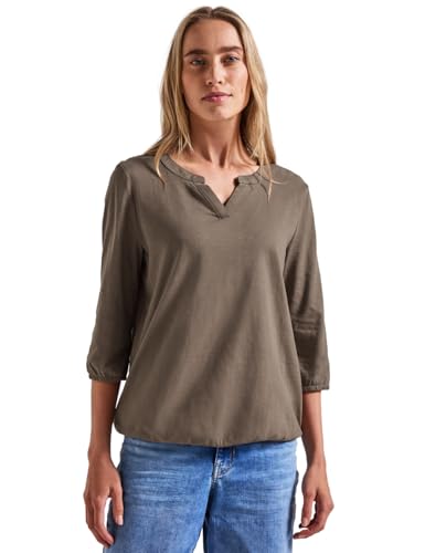 Damen Split Neck Jersey Shirt von Street One