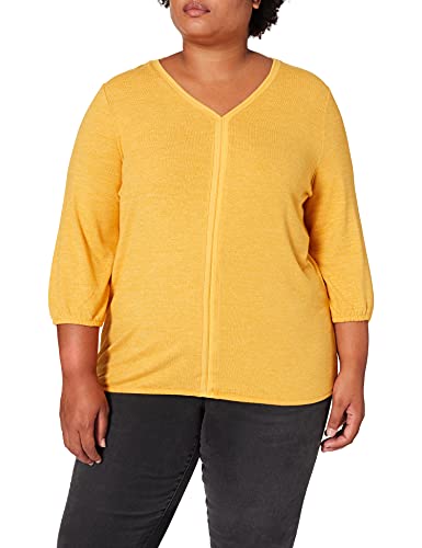 Street One T-Shirt Damen 316769 Knit Sulphur Yellow Melange 36 von Street One