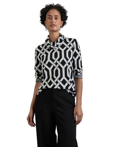 STREET ONE Damen A321984 Jaquard Shirt,Mehrfarbig, 42 von STREET ONE