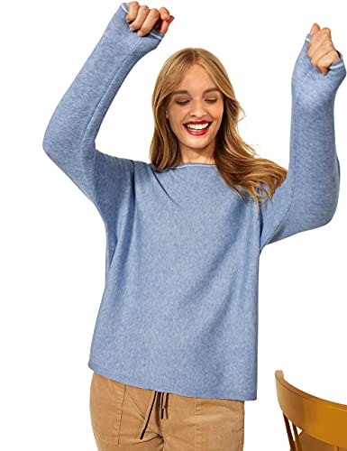 Street One Pullover Damen 301590 Seaside Blue Melange 46 von Street One