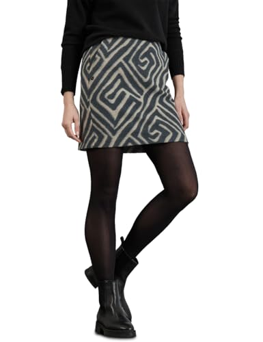STREET ONE Damen A361629 Gemusterter Rock, Cool Vintage Green, 38W EU von STREET ONE