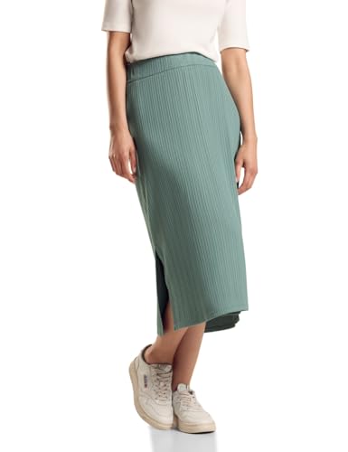 STREET ONE Damen Gerippter Midi-Rock A361533, Seafoam Green, 44 von STREET ONE