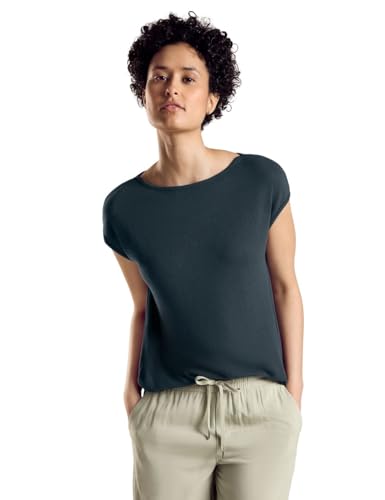 STREET ONE Damen A321347 Gestricktes T-Shirt, Cool Vintage Green,42 von STREET ONE