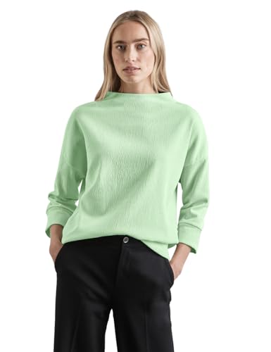 STREET ONE Damen A322356 Strukturshirt,Grün, 42 von STREET ONE