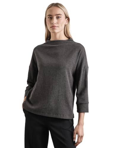 STREET ONE Damen A322356 Strukturshirt,Grau, 40 von STREET ONE