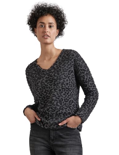 STREET ONE Damen A322358 Shirt mit Leo-Muster,Mehrfarbig, 38 STREET ONE Damen A322358 Shirt mit Leo-Muster,Mehrfarbig, 38 von Street One