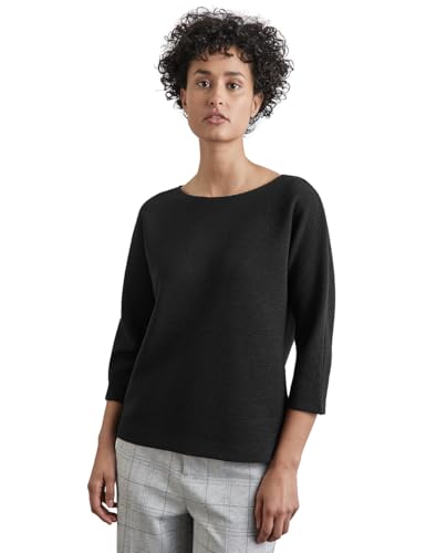STREET ONE Damen A322366 Shirt mit feiner Struktur,Schwarz, 42 von STREET ONE