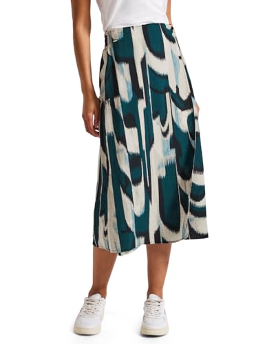 STREET ONE Damen 3610031 Midi-Rock In Wickel-Optik, Tide Blue, 44W EU von STREET ONE