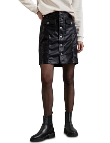 STREET ONE Damen A361605 Rock In Leder-Optik, Schwarz, 44W EU STREET ONE Damen A361605 Rock In Leder-Optik, Schwarz, 44W EU von Street One