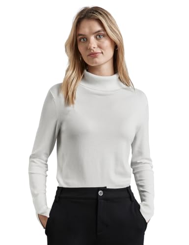 STREET ONE Damen A302784 Basic Rollkragen-Pullover, Off White, 46 EU von STREET ONE