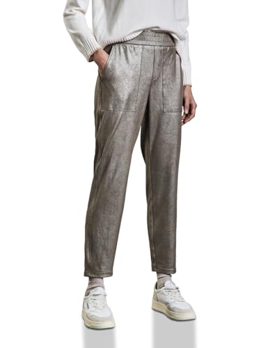 STREET ONE Damen A378519 Beschichtete Cargo Hose, Sparkling Beige, 44W / 28L EU von Street One