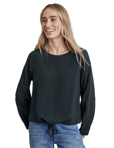 STREET ONE Damen A345254 Bluse In Unifarbe, Cool Vintage Green, 34 EU von STREET ONE