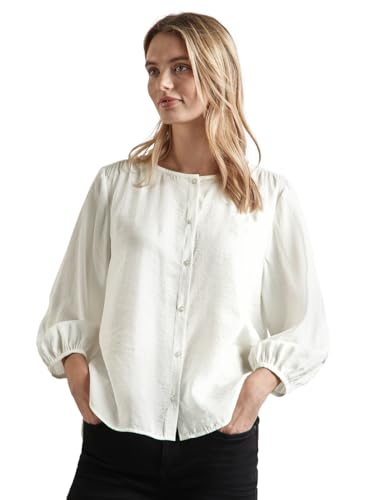 STREET ONE Damen A345200 Bluse mit Raffungen,Weiß, 40 STREET ONE Damen A345200 Bluse mit Raffungen,Weiß, 40 von Street One