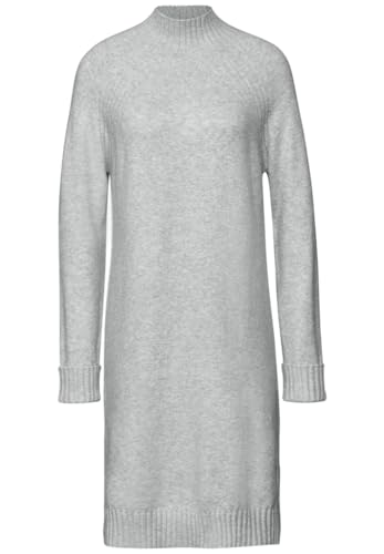 STREET ONE Damen A144261 Strickkleid,Heather Grey Mel.,38 von STREET ONE