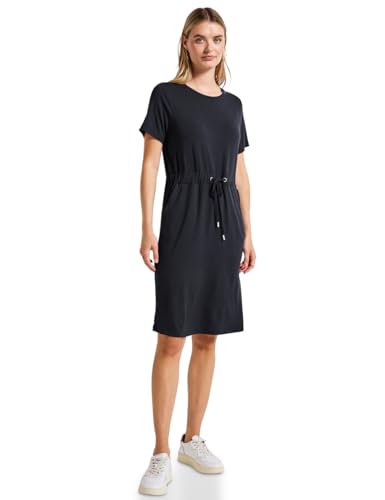 STREET ONE Damen 1408928 Jersey-Kleid mit Tunnelzug, Deepwater Blue, 38 von STREET ONE