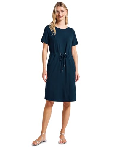 STREET ONE Damen 1408928 Jersey-Kleid mit Tunnelzug, Tide Blue, 36 von STREET ONE