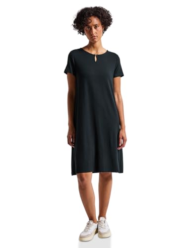 STREET ONE Damen 1408929 T-Shirt-Kleid in Unifarbe, Pine Grove Green, 42 von STREET ONE