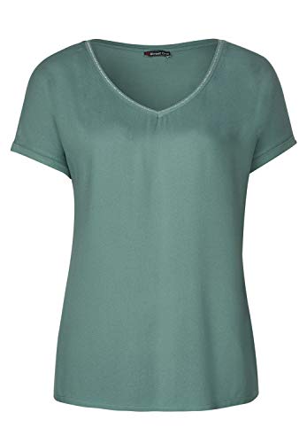 STREET ONE Damen 314631 Ianda T-Shirt, Thyme Jade, 38 von STREET ONE