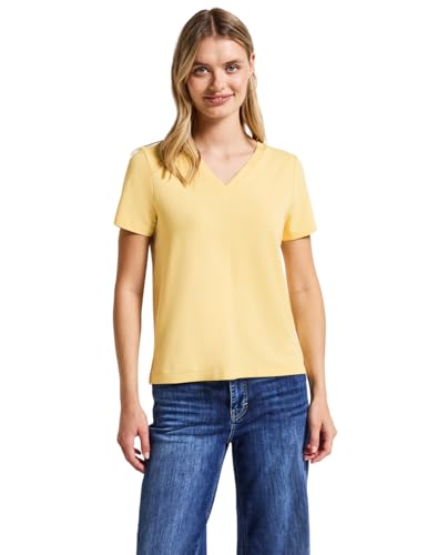 STREET ONE Damen 3227292 V-Neck T-Shirt, Buttercream Yellow, 42 STREET ONE Damen 3227292 V-Neck T-Shirt, Buttercream Yellow, 42 von STREET ONE