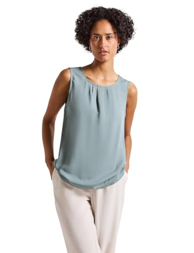 STREET ONE Damen 3411873 Blusentop mit Raffung, Arona Blue, 42 STREET ONE Damen 3411873 Blusentop mit Raffung, Arona Blue, 42 von Street One