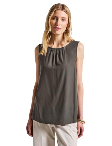 STREET ONE Damen 3411873 Blusentop mit Raffung, Nomad Brown, 46 STREET ONE Damen 3411873 Blusentop mit Raffung, Nomad Brown, 46 von Street One
