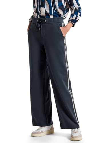 STREET ONE Damen 3716522 Hose mit Gallonstreifen, Deepwater Blue, 40W x 30L STREET ONE Damen 3716522 Hose mit Gallonstreifen, Deepwater Blue, 40W x 30L von Street One