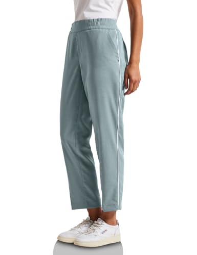 STREET ONE Damen 3716539 Hose mit Gallonstreifen, Arona Blue, 44W x 28L von STREET ONE