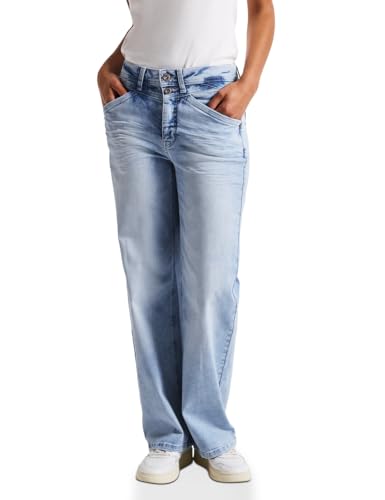 STREET ONE Damen 3716900 Bleached Wide Leg Jeans, Super Bleach Washed, 33W x 30L STREET ONE Damen 3716900 Bleached Wide Leg Jeans, Super Bleach Washed, 33W x 30L von Street One