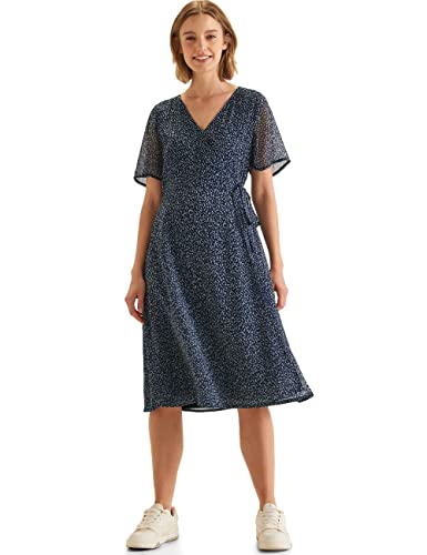 STREET ONE Damen A143567 Wickelkleid, deep Blue, 36 von STREET ONE
