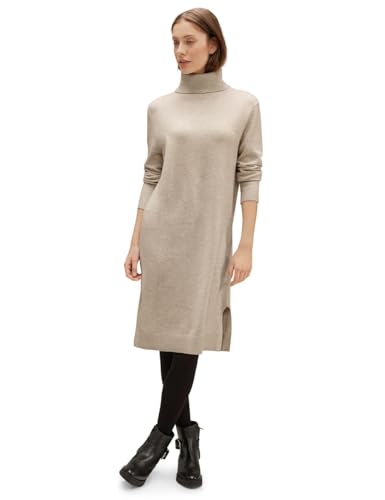 STREET ONE Damen A143749 Strickkleid, Spring Sand Melange, 40 von STREET ONE