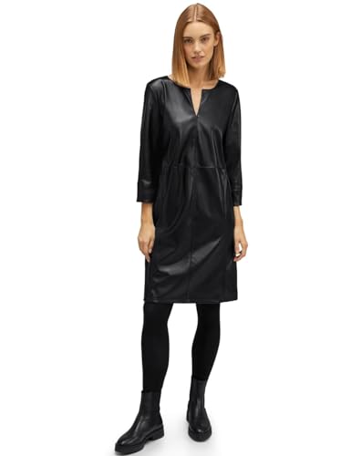 STREET ONE Damen Kunstlederkleid Black 38 von Street One