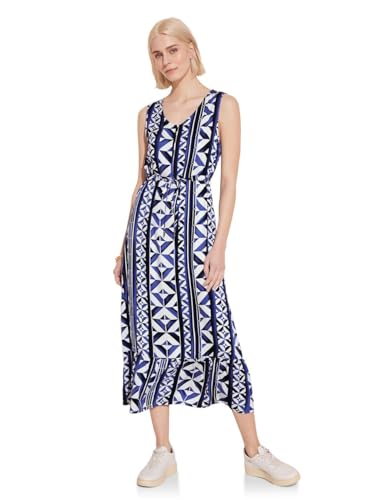STREET ONE Damen A143970 Maxikleid Mit Print, Intense Cobalt Blue, 38 EU von STREET ONE