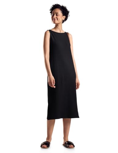 STREET ONE Damen A144128 Geripptes Sommerkleid, Black, 36 von STREET ONE