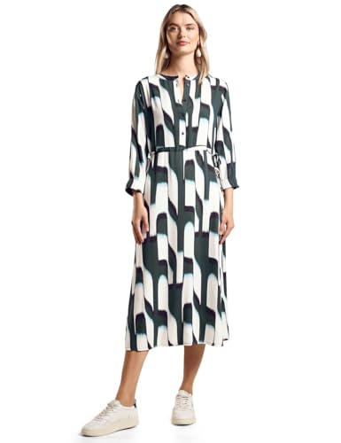 STREET ONE Damen A144167 Midi-Kleid, Hunter Green, 36 von STREET ONE