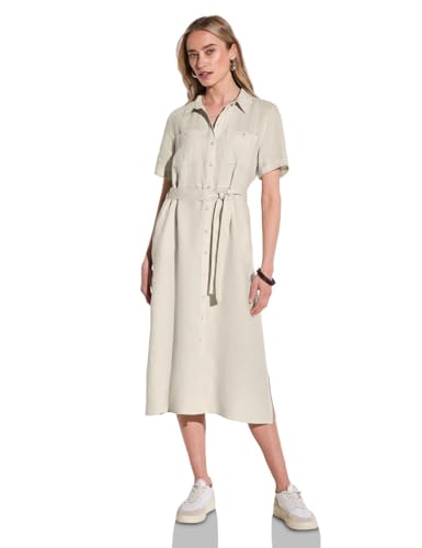 STREET ONE Damen A144338 Kurzarmkleid mit Knopfleiste, Moonstone Sand, 36 STREET ONE Damen A144338 Kurzarmkleid mit Knopfleiste, Moonstone Sand, 36 von STREET ONE