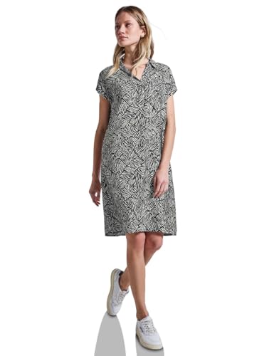 STREET ONE Damen A144558 Gemustertes T-Shirt Kleid, Pine Grove Green, 40 von STREET ONE
