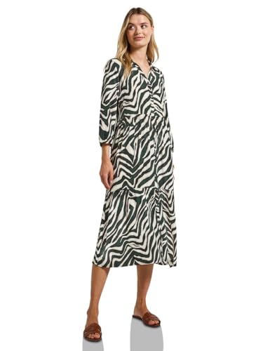 STREET ONE Damen A144561 Gemustertes Volant-Kleid, Pine Grove Green, 38 STREET ONE Damen A144561 Gemustertes Volant-Kleid, Pine Grove Green, 38 von Street One