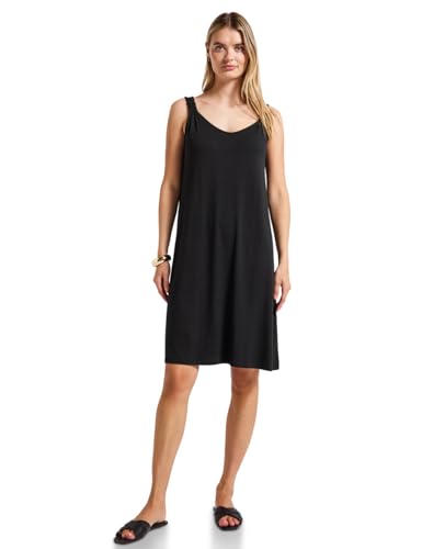 STREET ONE Damen A144567 Kleid mit Knotendetail, Schwarz, 40 von STREET ONE