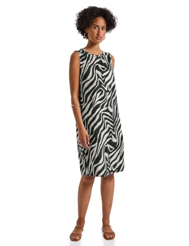 STREET ONE Damen A144569 Gemustertes Kleid, Pine Grove Green, 46 von STREET ONE