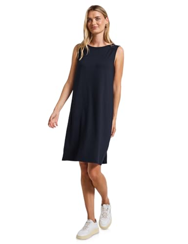 STREET ONE Damen A144583 Kleid in Unifarbe, Deep Blue, 38 von STREET ONE