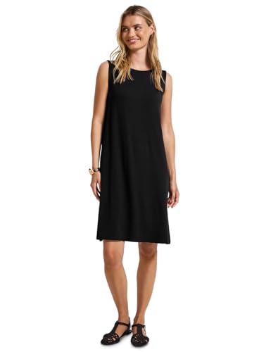 STREET ONE Damen A144583 Kleid in Unifarbe, Schwarz, 42 von STREET ONE