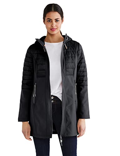 STREET ONE Damen A201805 Softshelljacke, Black, 46 von Street One