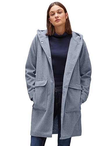 STREET ONE Damen A201866 Übergangsjacke mit Fischgrät-Muster, Arctic Blue, 36 von Street One