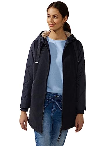 Street One Damen Steppmantel im Materialmix, Gravity Blue, 44 von Street One