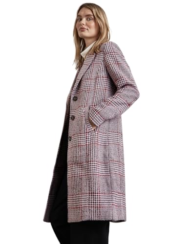 STREET ONE Damen A201957 Karierter Mantel, Berry Brown, 38 STREET ONE Damen A201957 Karierter Mantel, Berry Brown, 38 von Street One