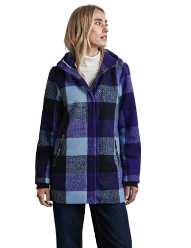 STREET ONE Damen A201963 Karierte Jacke, deep Lilac, 44 von STREET ONE