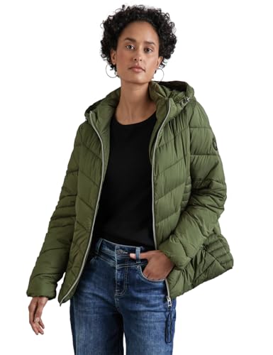 STREET ONE Damen A201969 Kurze Steppjacke, Winter Moss Green, 44 von STREET ONE