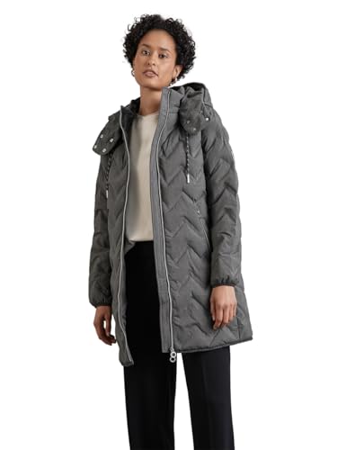 STREET ONE Damen A201973 Steppmantel, Frost Grey Melange, 36 von STREET ONE